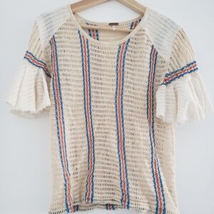 Free people crochet stripe top